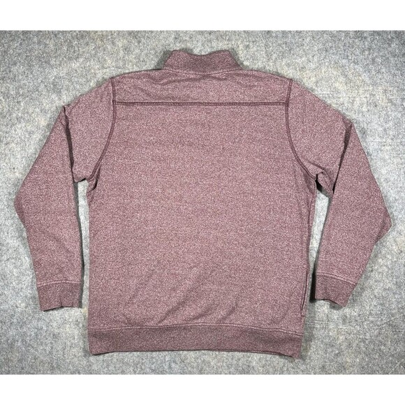 Travis Mathew Hideaway Sweater Men’s XL Heather Red 1/4 Zip Golf Pullover Fleece - Picture 2 of 7